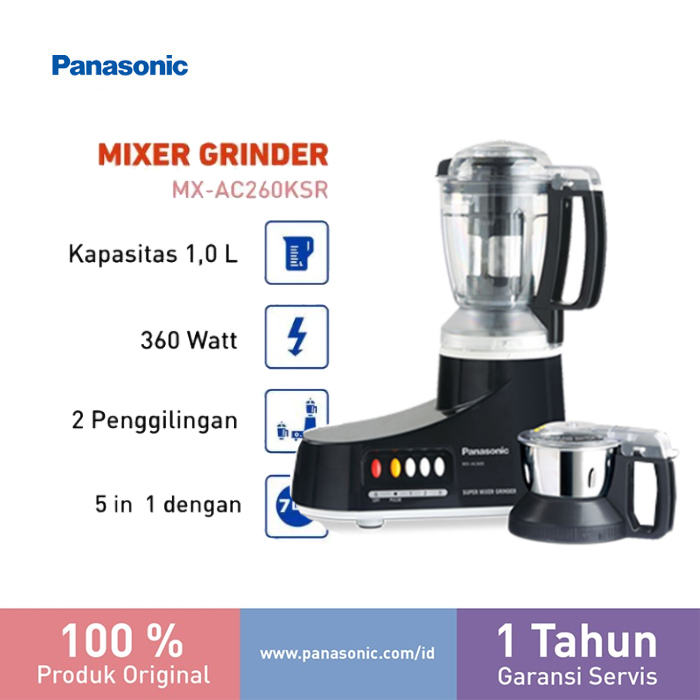 Panasonic Blender Mixer Grinder - MXAC260KSR